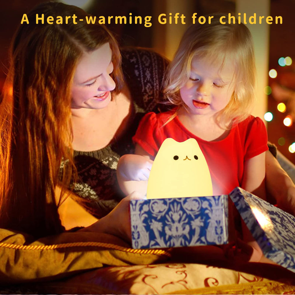 ZKLiLi nursery-decor cat night light adds soft decor to a baby room.