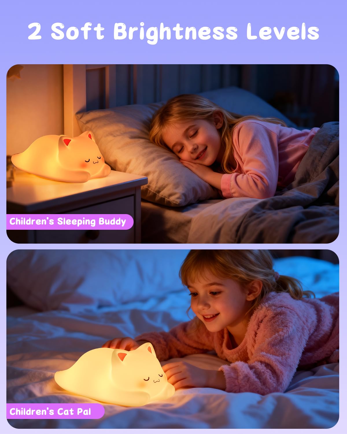 Close-up of BPA-free silicone on ZKLiLi night light, soft and washable.