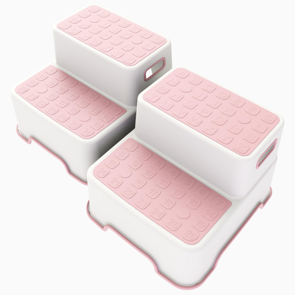 ZLMHYYM Toddler Step Stool off-white close-up shows non-slip surface for safe use.