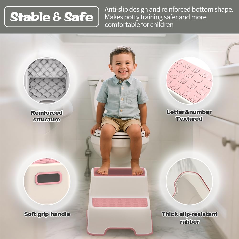 ZLMHYYM Toddler Step Stool used for potty training and handwashing.