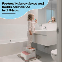 ZLMHYYM Toddler Stool waterproof design for splashy bath time.