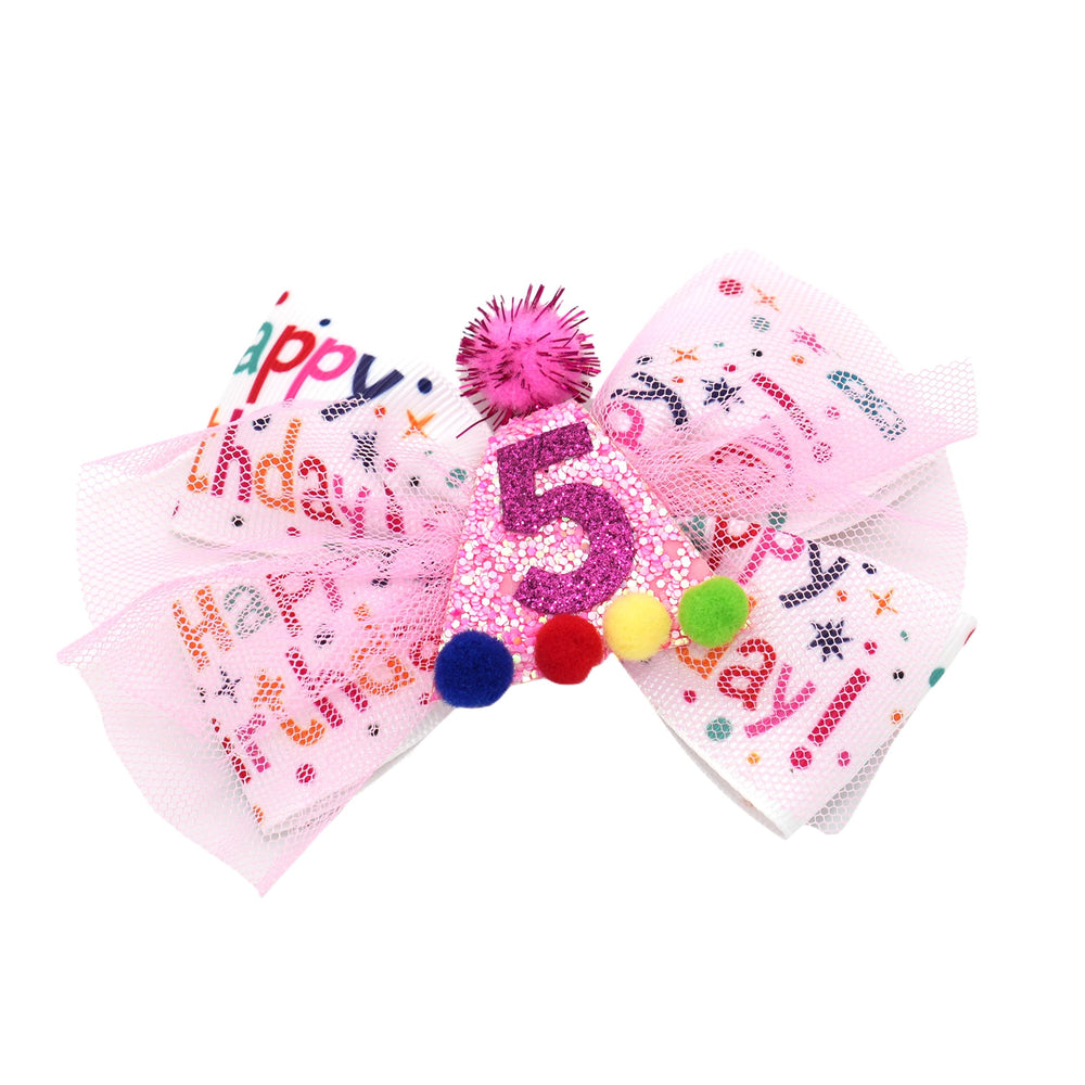 Zlwse birthday hair bow for 1st birthday with sparkle adds festive charm.