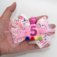 Zlwse birthday hair bow for 4th birthday designed for comfort during celebrations.