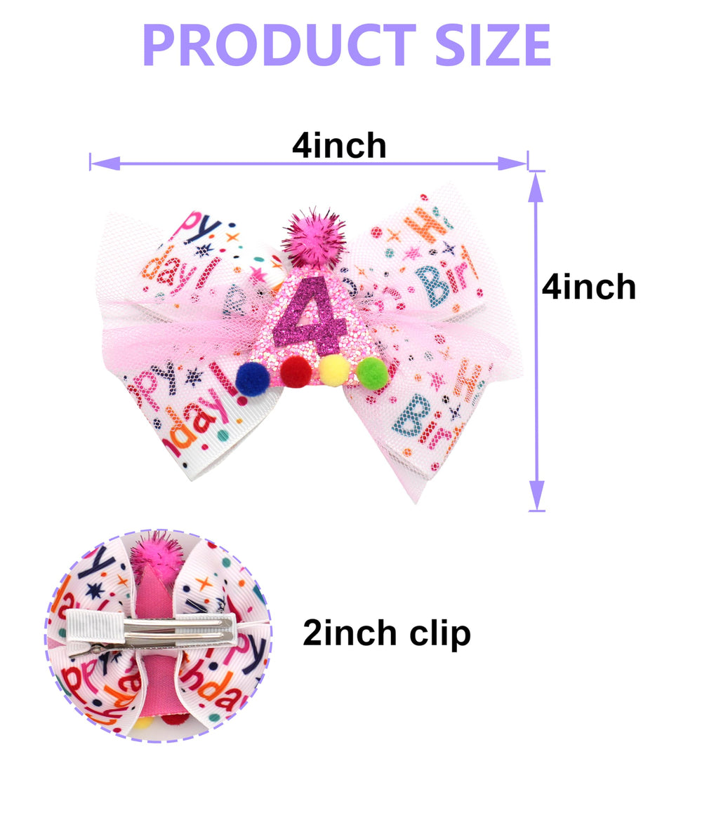 Zlwse confetti ice cream bow on clip provides secure wear for party photos