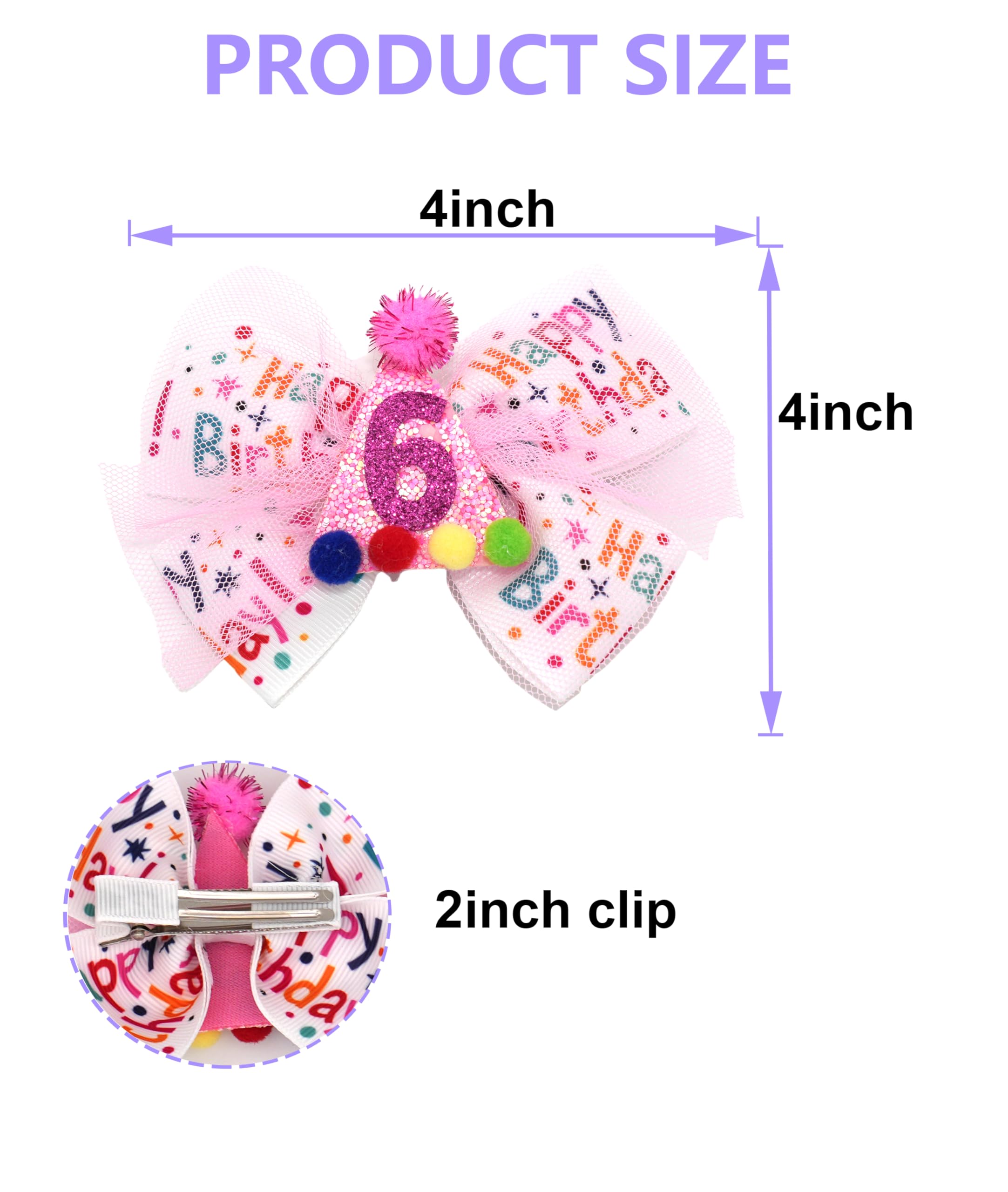 Zlwse Birthday Hair Bow Glitter Confetti adds sparkle to birthday party looks.