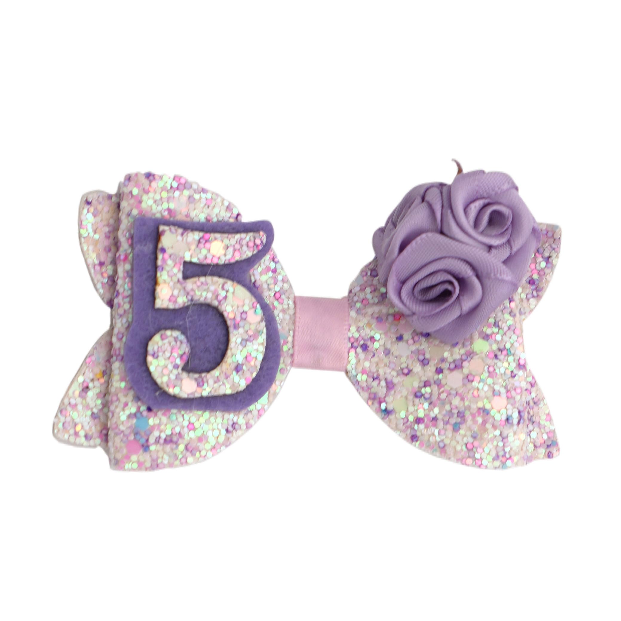 Zlwse birthday hair bow sparkle on a toddler enhances festive outfits