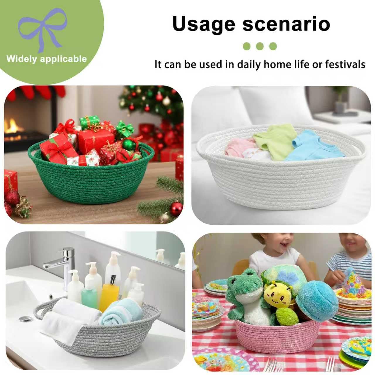 ZLYNN folded baskets with easy unfold and shape retention