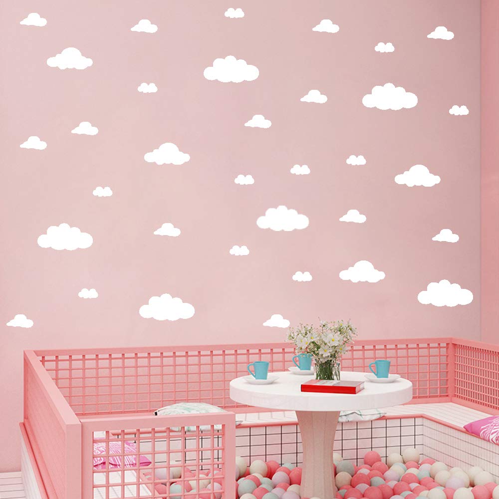 ZLZLCFZE removable cloud wall sticker easy to reposition during room redesign.