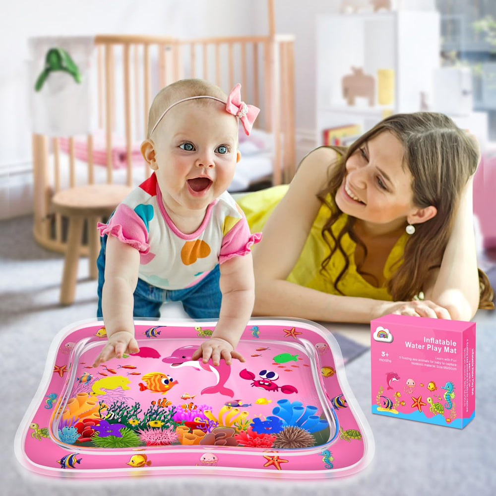 ZMLM pink mat has soft edge for gentle play.