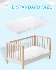 ZNUZDRK Pack and Play Mattress 38x26 tri-fold open for cozy playtime naps