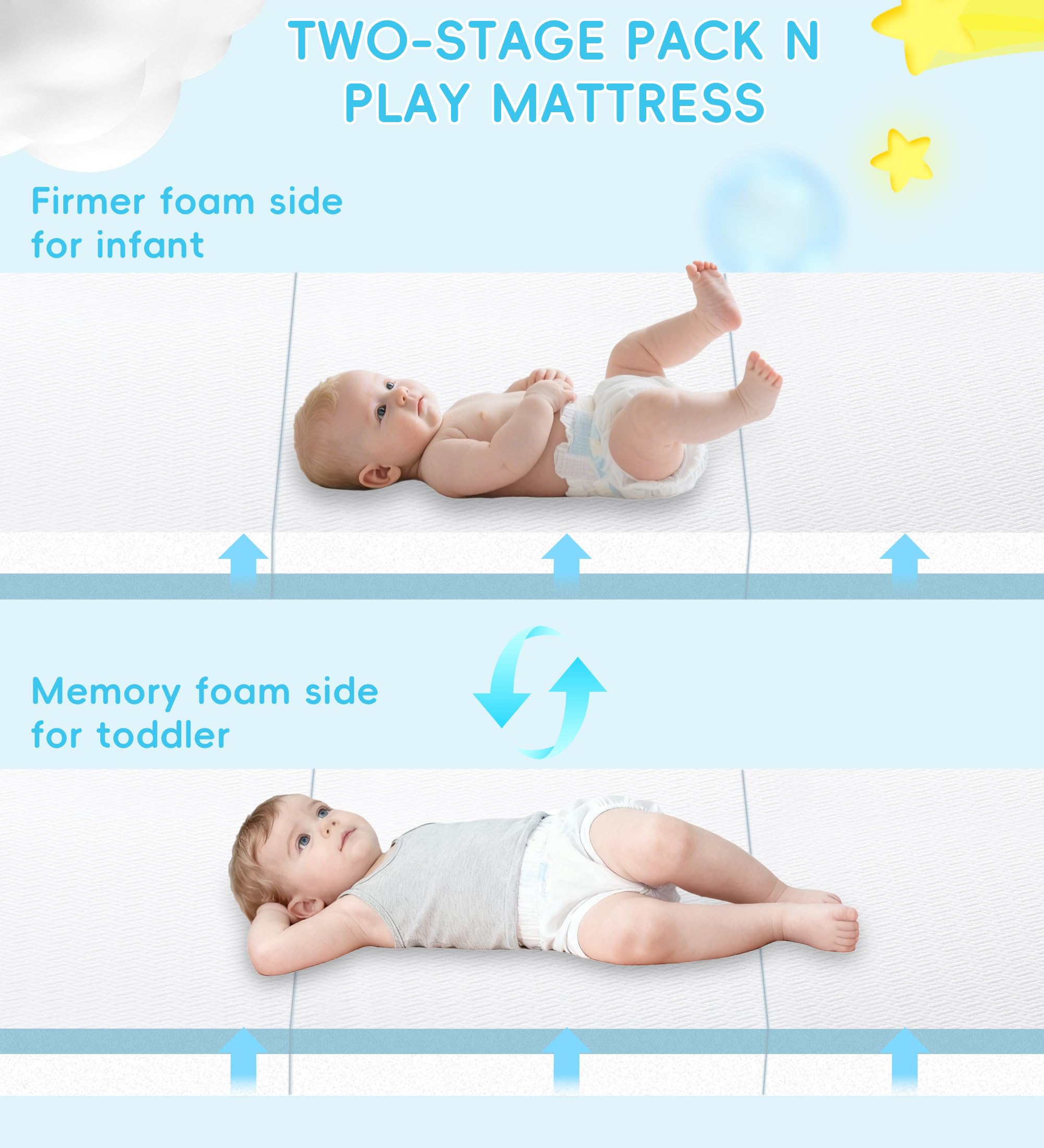 ZNUZDRK White foam core provides gentle spine support