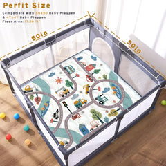 ZNVYPPD 50x50 playmat offers generous tummy time space