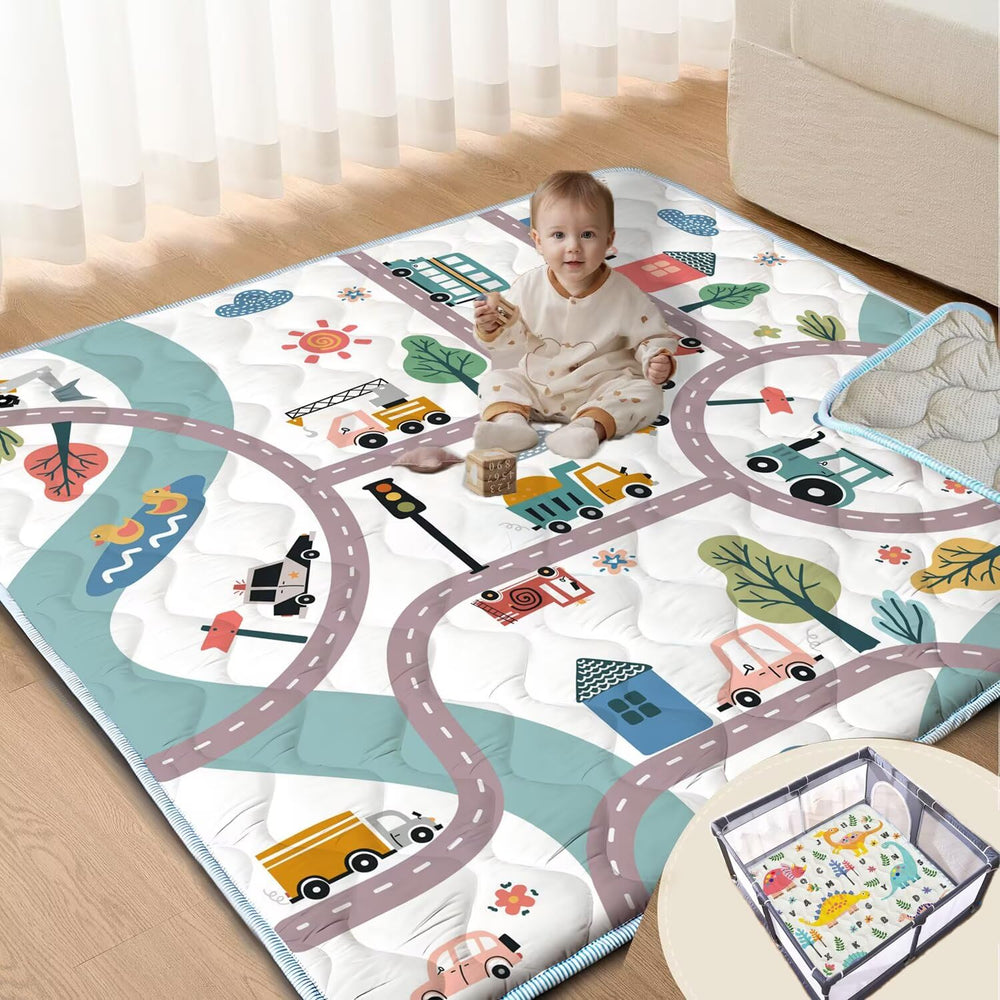 ZNVYPPD baby play mat non-slip back for stable floor play