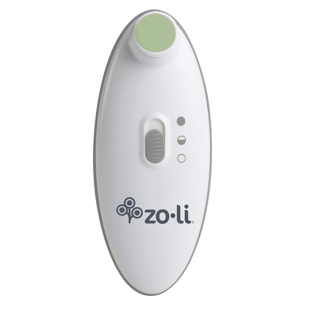 ZoLi Buzz B nail trimmer close-up grip showing comfortable ergonomic handle for safe baby nail care