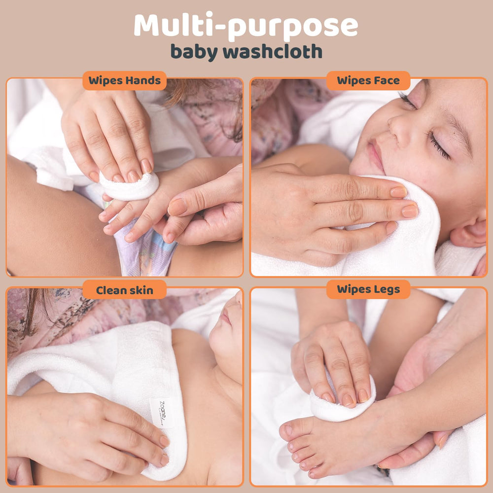 Zoane Creations soft plush washcloths—perfect for gentle facial cleansing and bath rituals.