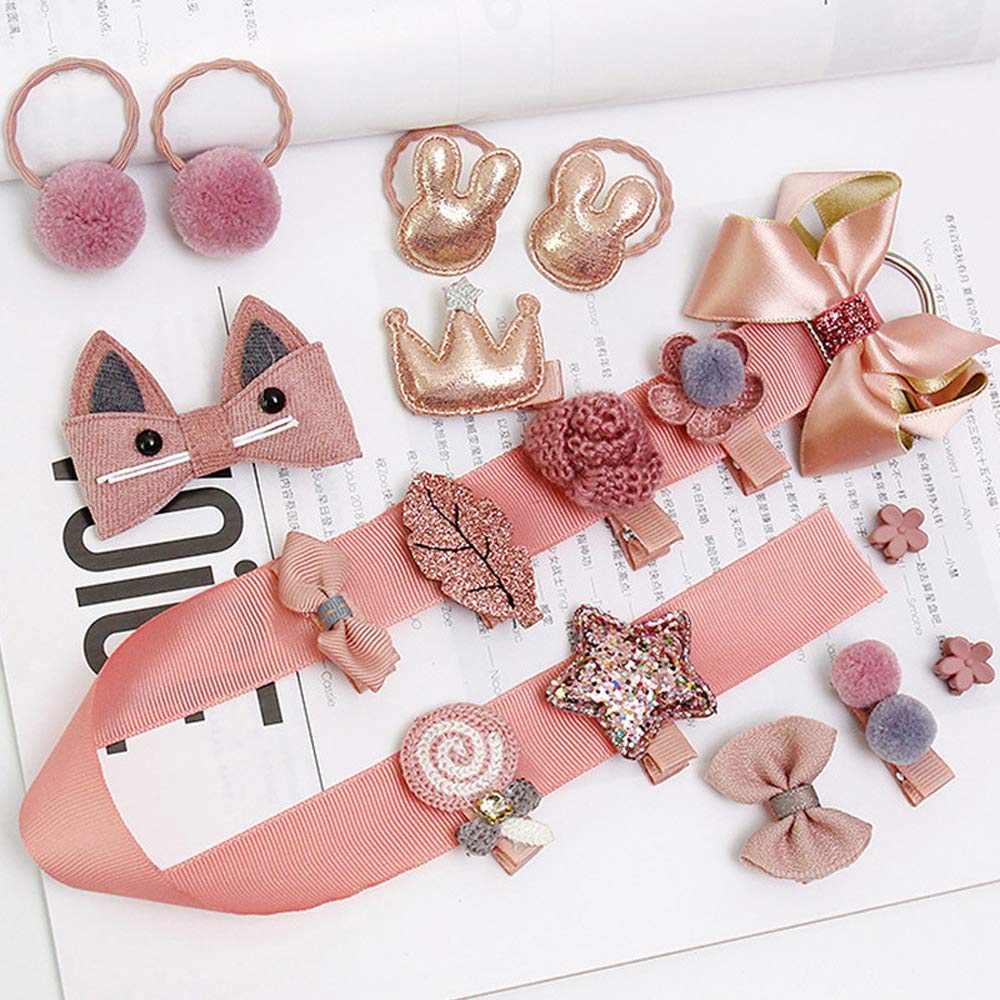 ZOCONE baby hair clip grey bow blends with outfits for toddlers