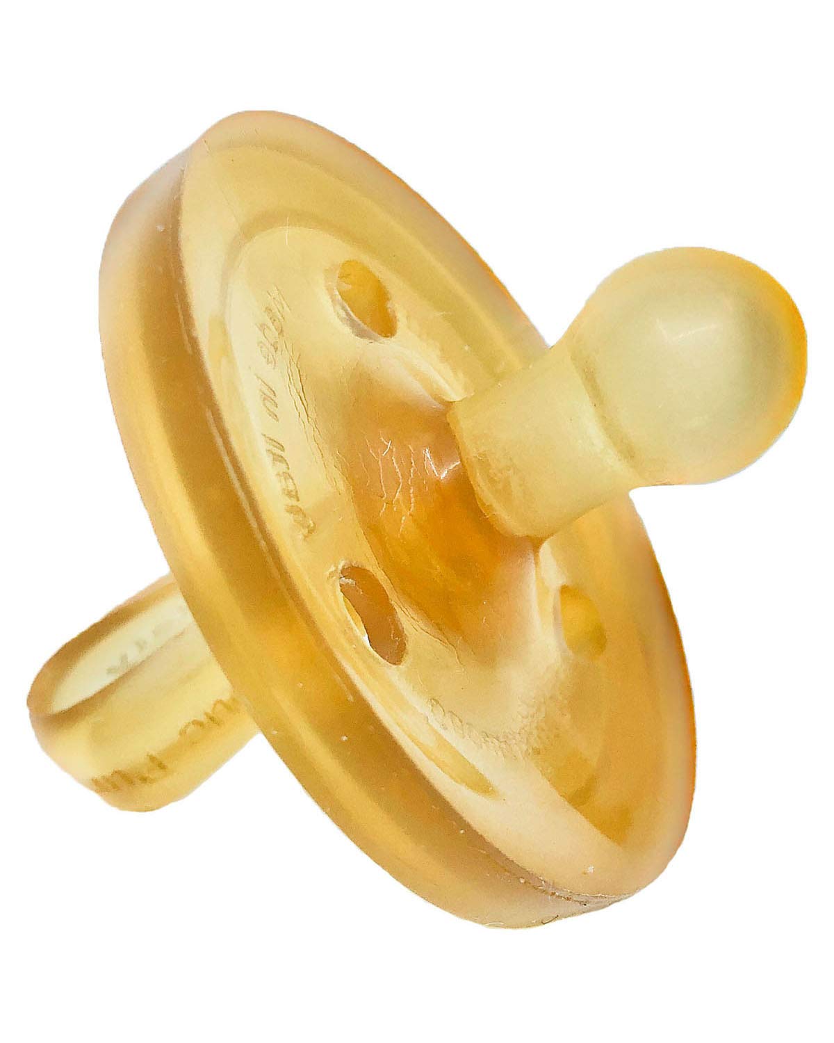 Zoë b Organic newborn pacifier packshot highlighting safe one-piece design for preemies