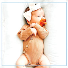 Zoë b Organic Simply Rubber Pacifier rounded cherry nipple supports breastfeeding comfort