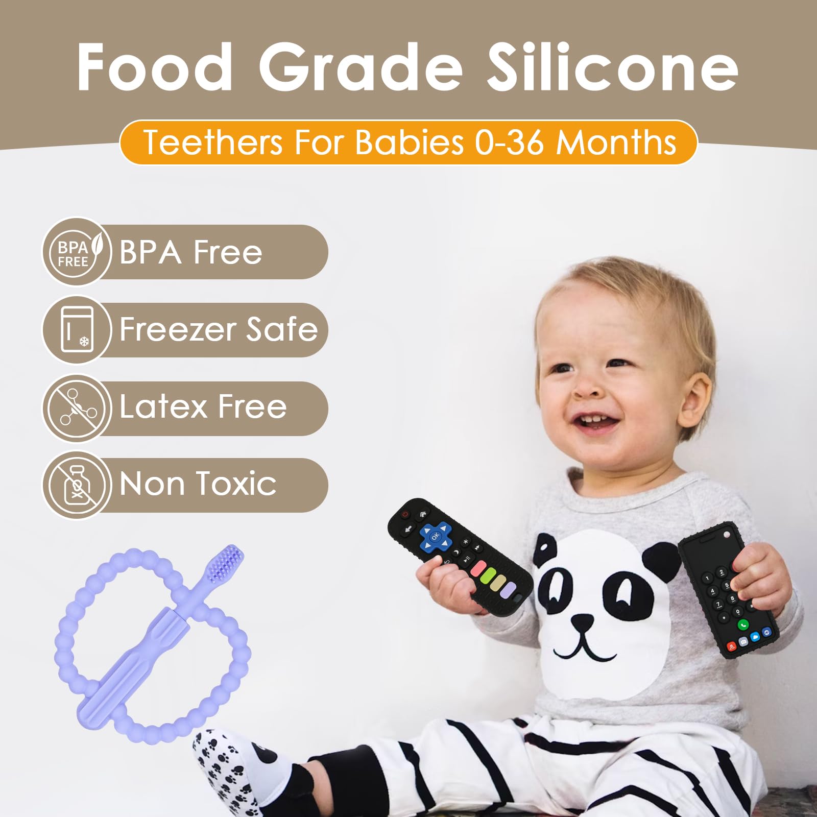 ZOEDO pacifier clip teether combo keeps toys within reach