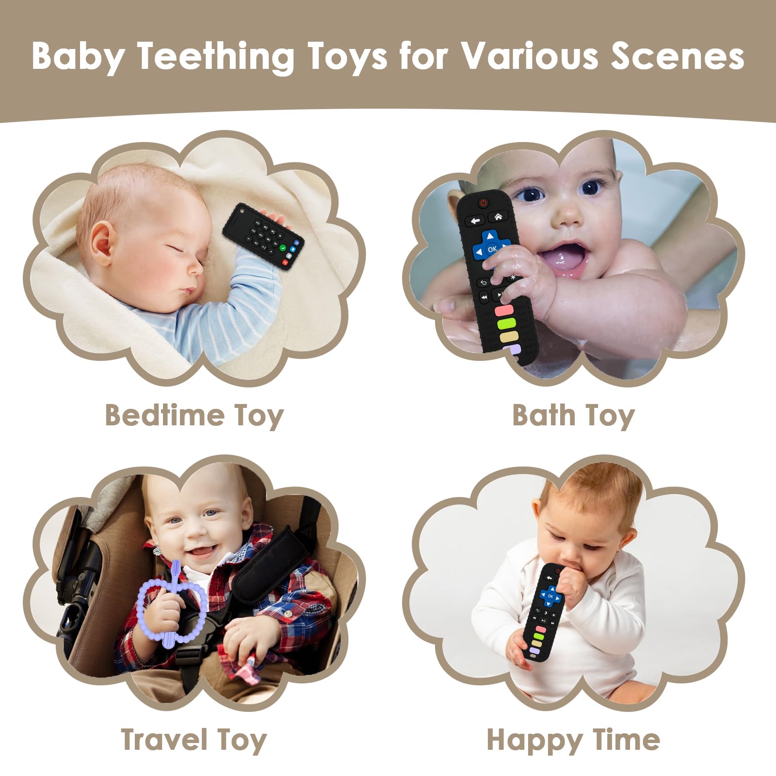ZOEDO soft silicone teether with safe, chew-friendly texture