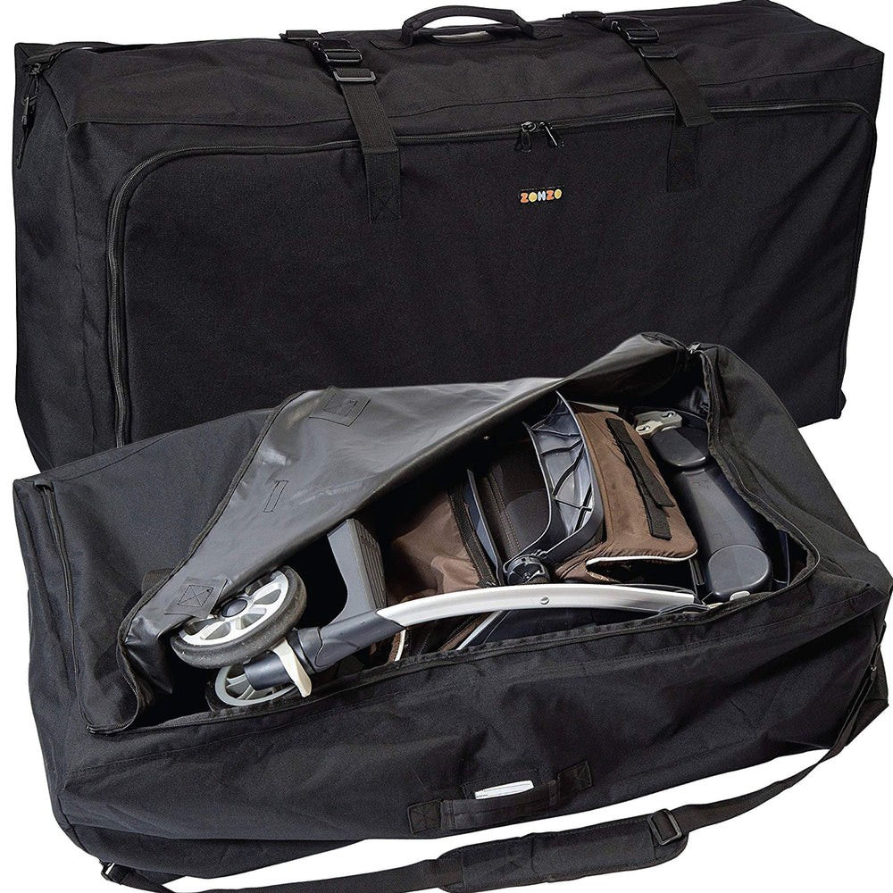 Zohzo Stroller Travel Bag with durable fabric protects gear during travel