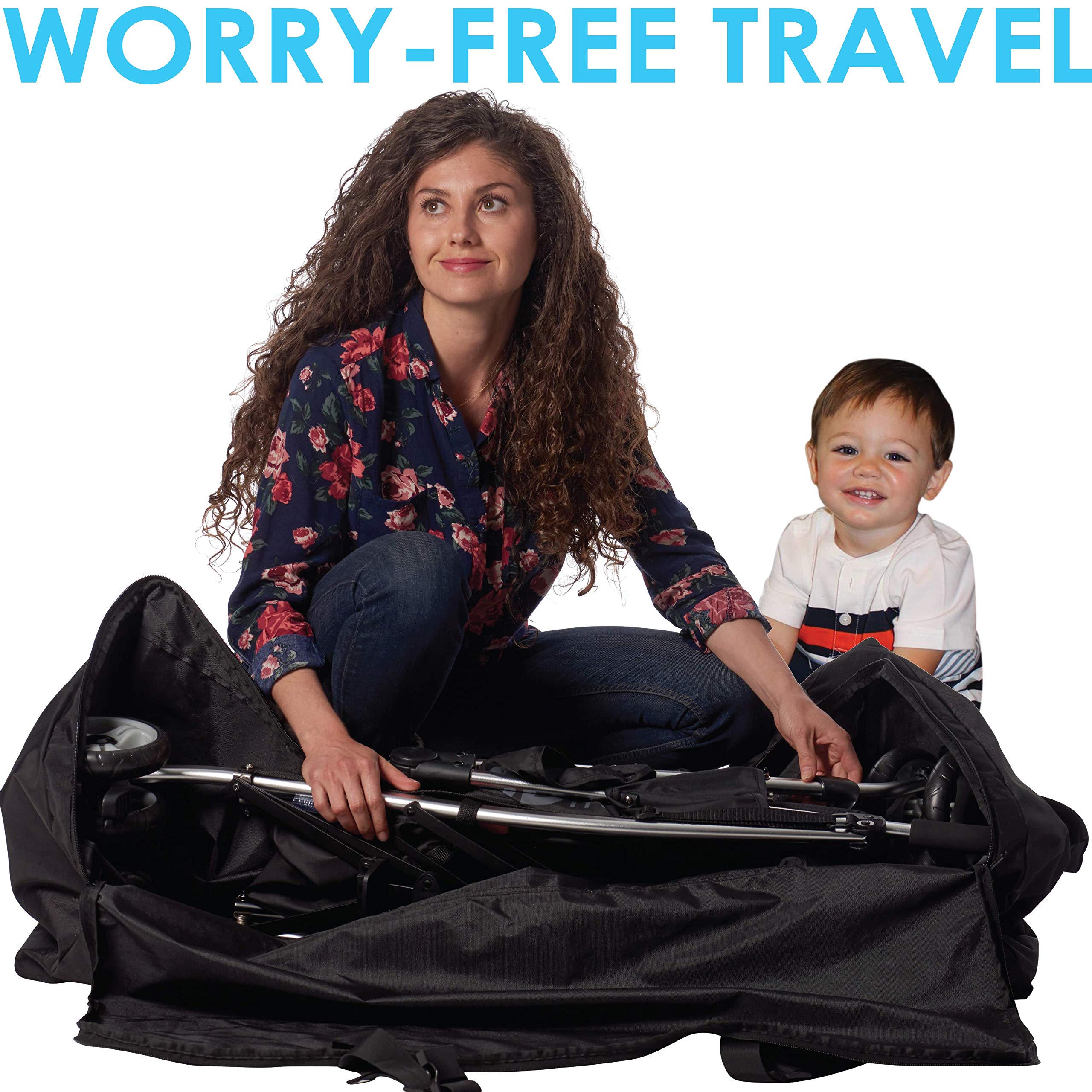 Zohzo Stroller Travel Bag features top and side handles for versatile grips