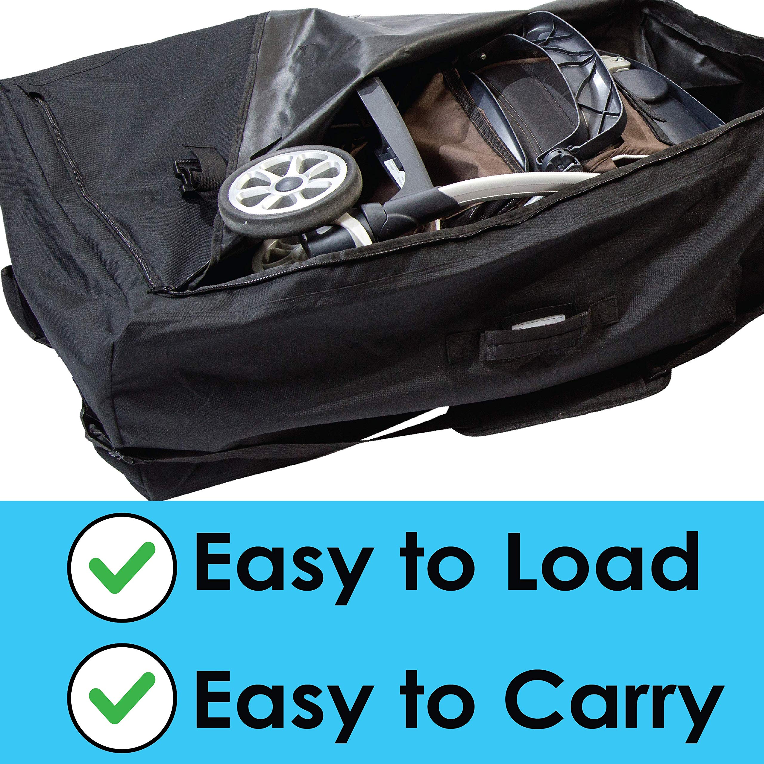 Zohzo Stroller Travel Bag is portable with handles and strap