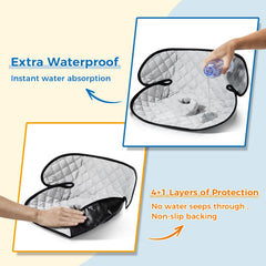 Zoiapai Piddle Pad non-slip base stays in place on car seats and strollers