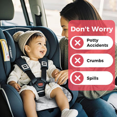 Zoiapai Piddle Pad waterproof layer demonstrates spill resistance on long car rides