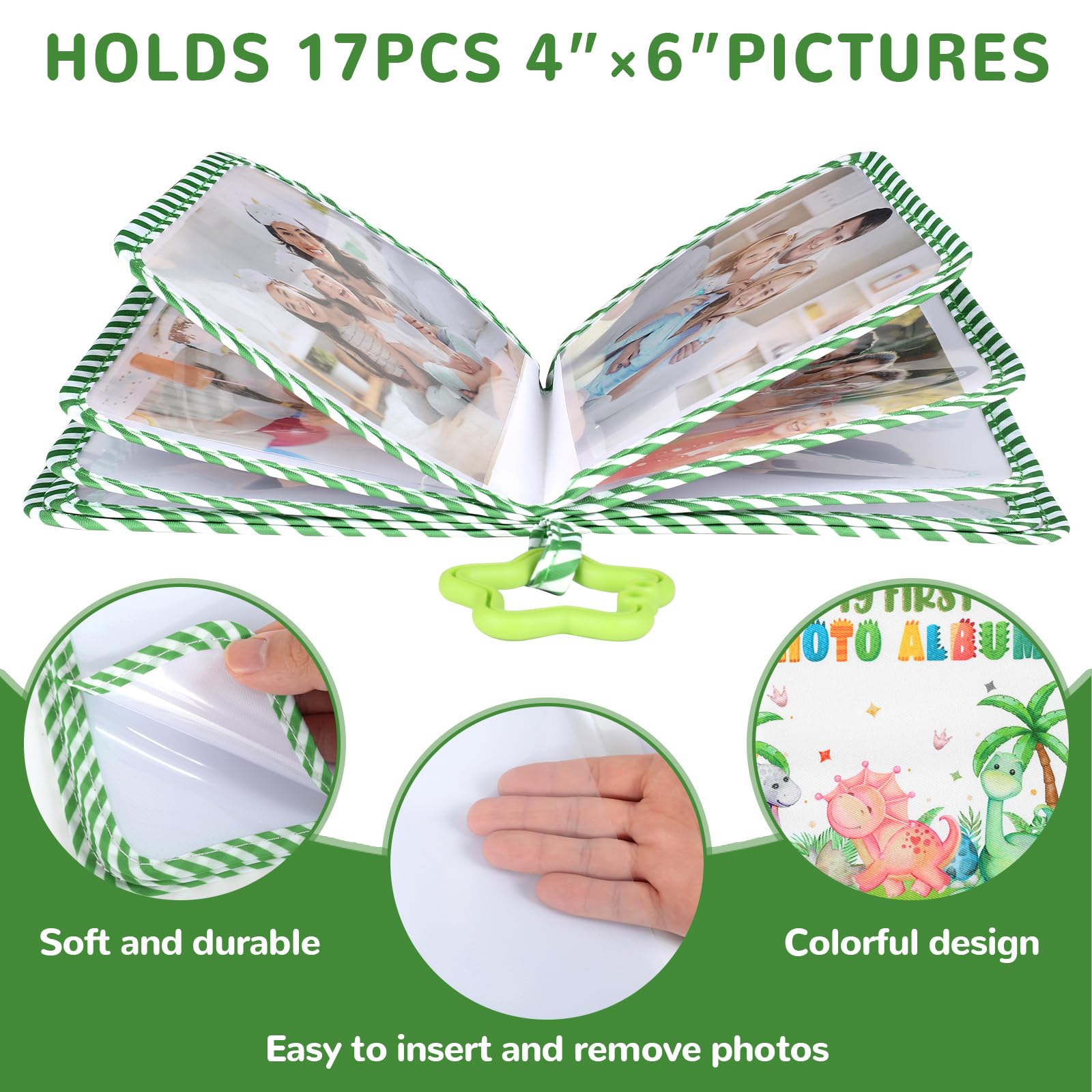 ZOIIWA soft-touch material baby album provides gentle skin-friendly handling