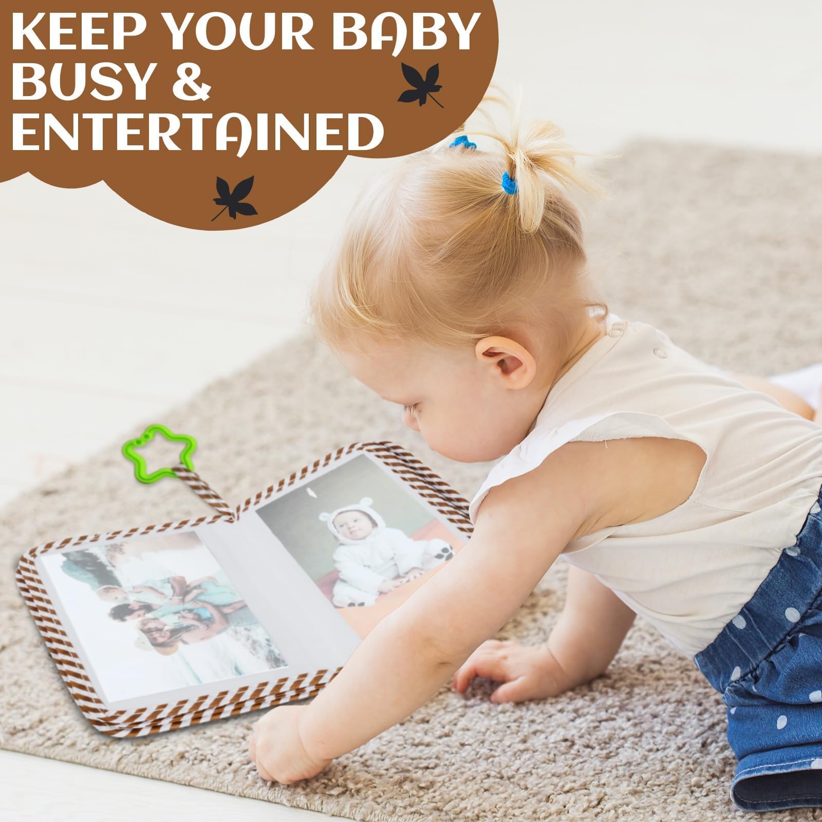ZOIIWA Baby's First Family Album compact size fits on small shelves or cribs