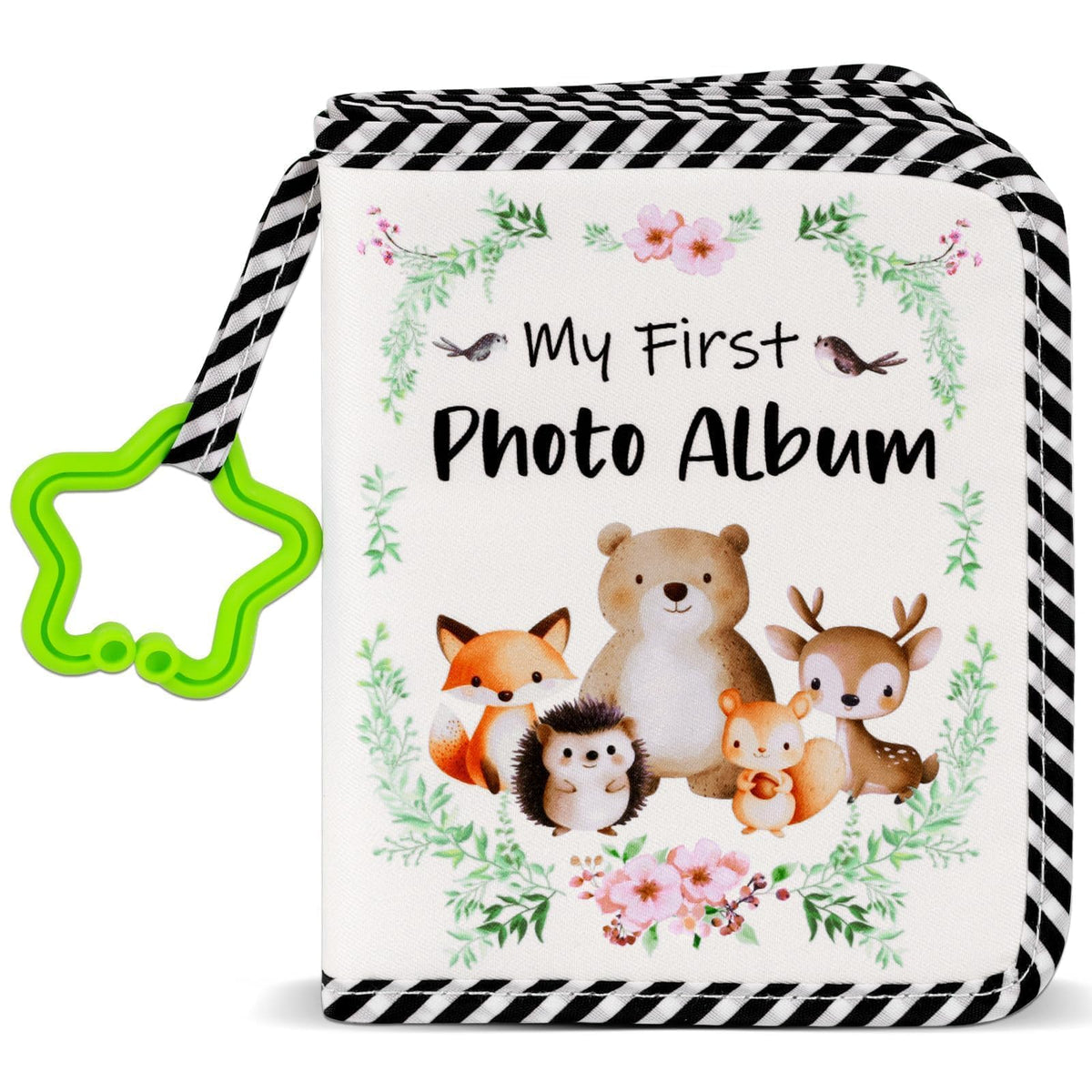 ZOIIWA baby first family album cover with woodland design for keepsake memories