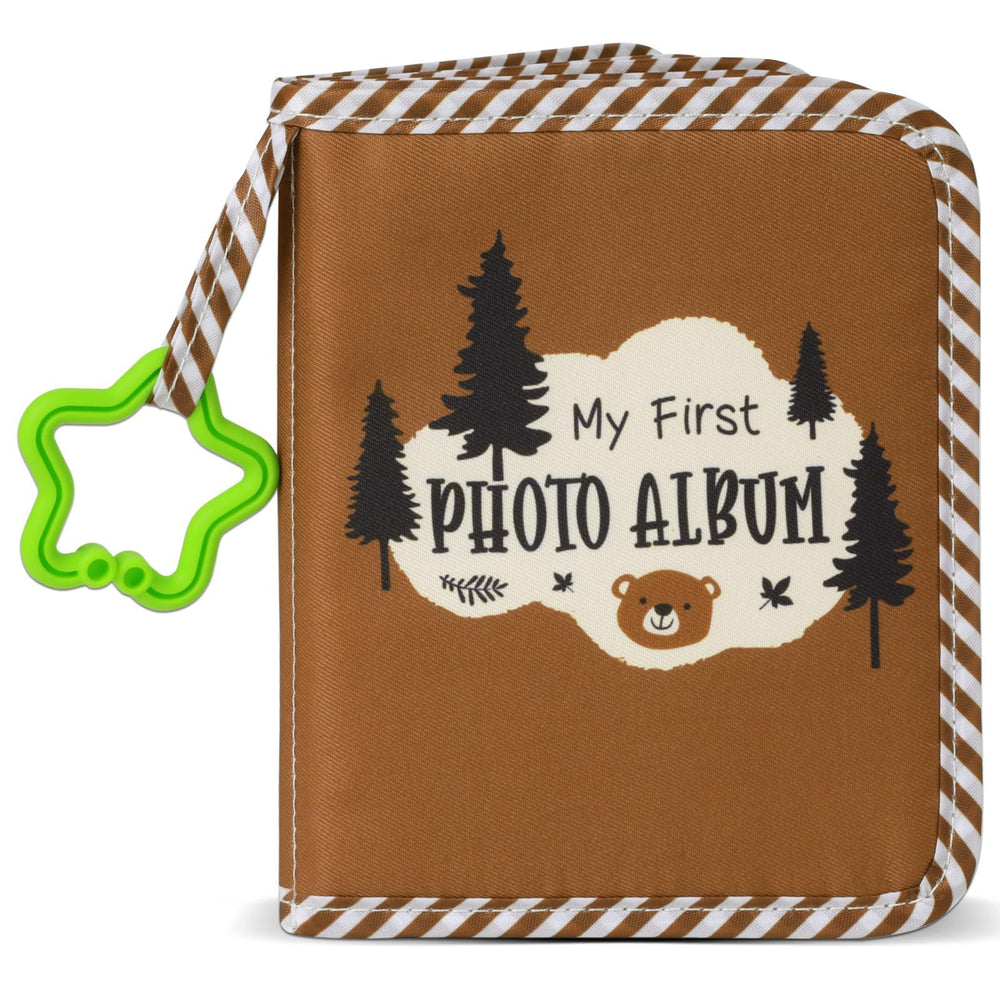 ZOIIWA Baby's First Family Album cover with forest bear design for lasting keepsakes