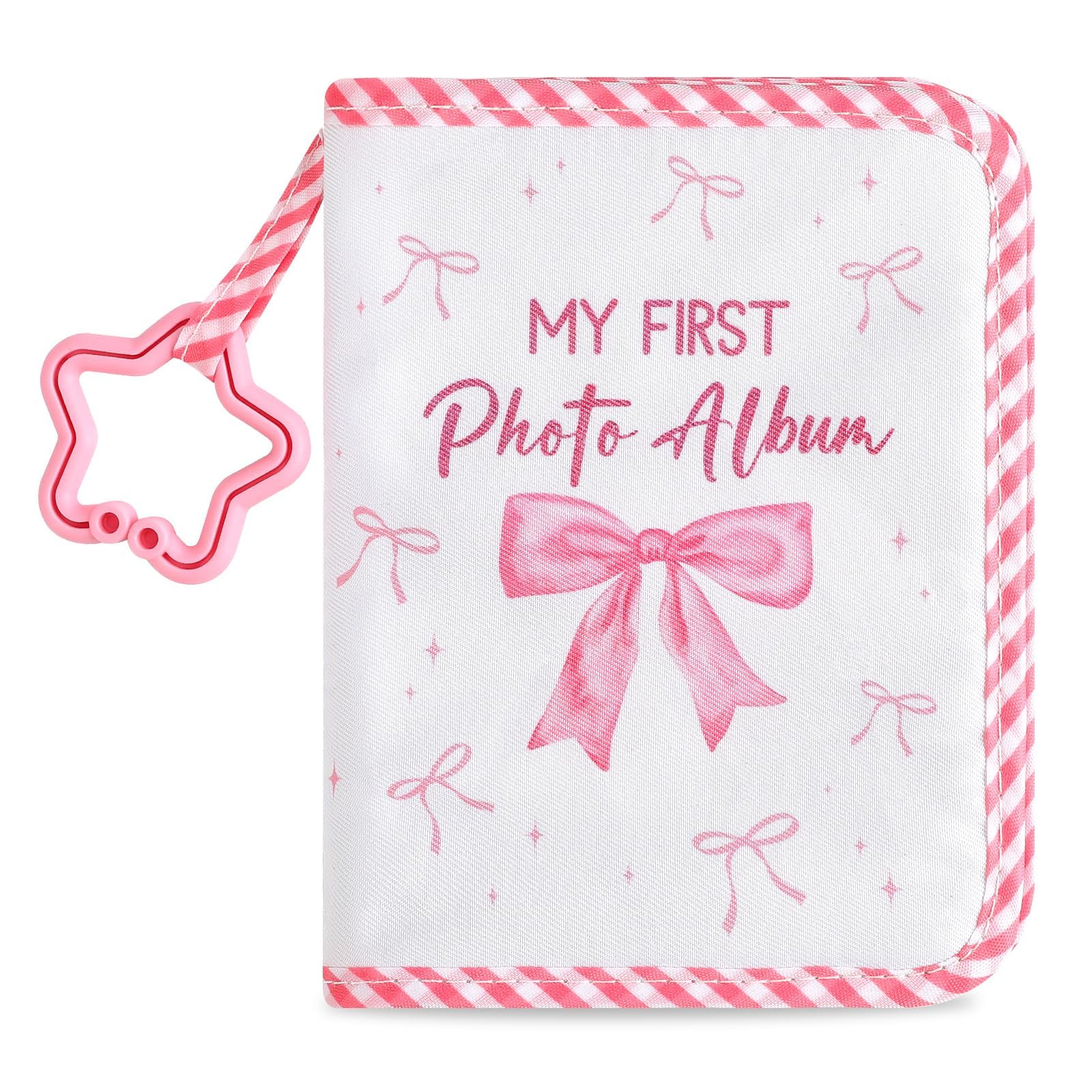 ZOIIWA baby first family album pink bow cover keeps memories safe