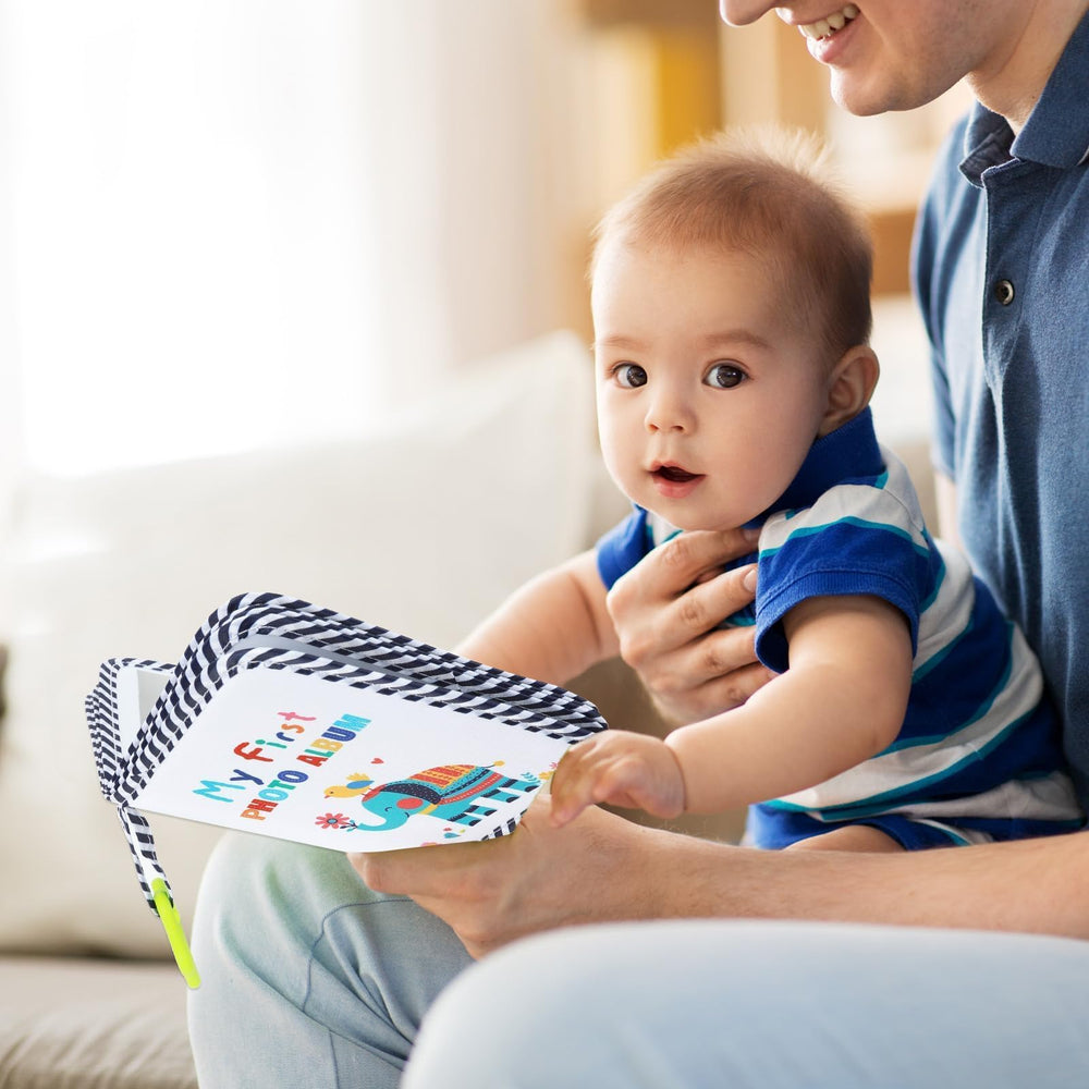 ZOIIWA baby memory book back with mirror for interactive moments.