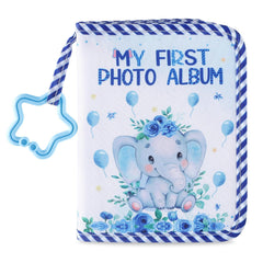ZOIIWA Baby's First Family Album cover with blue elephant design for engaging memories.