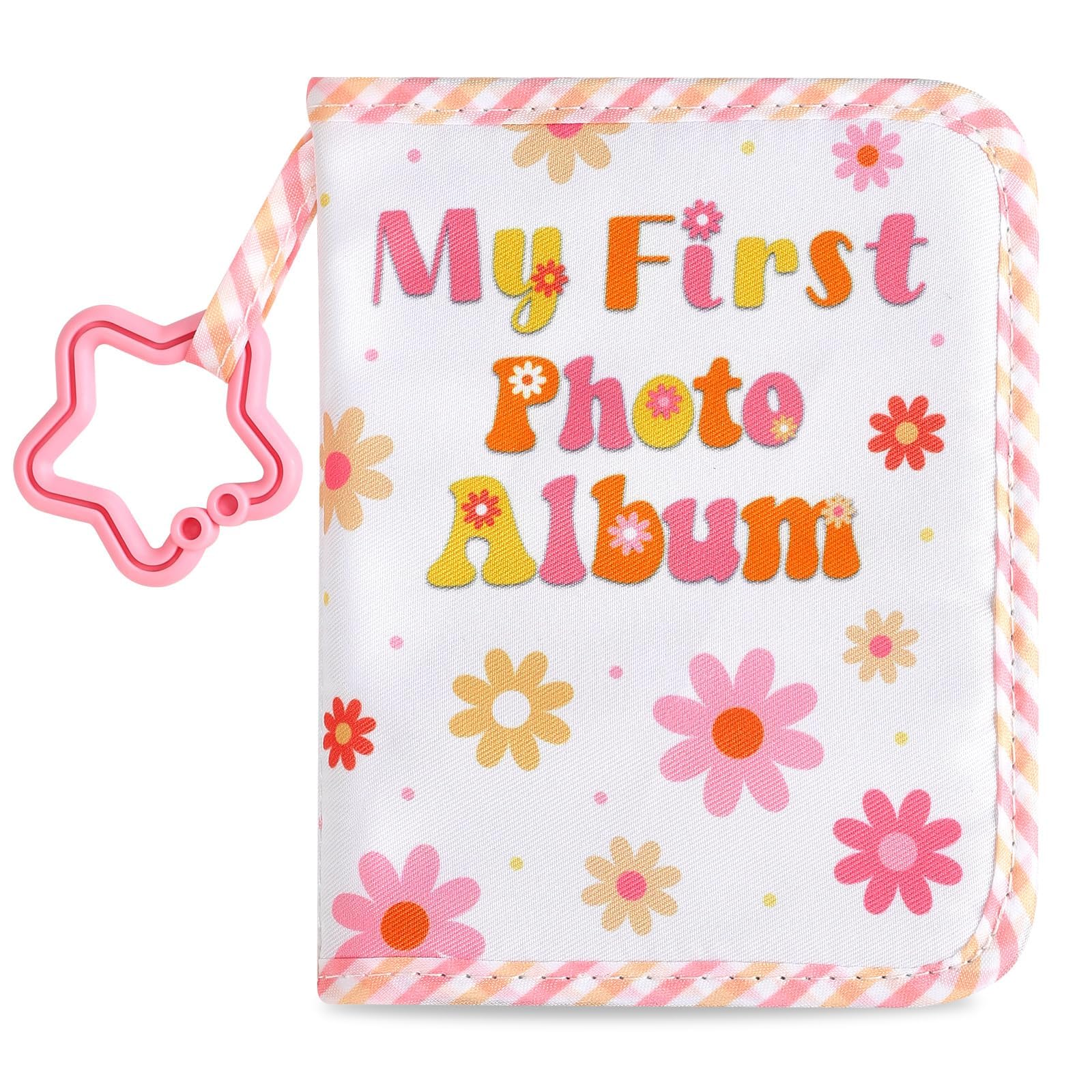 ZOIIWA baby’s first family album cover with groovy flower design for a keepsake