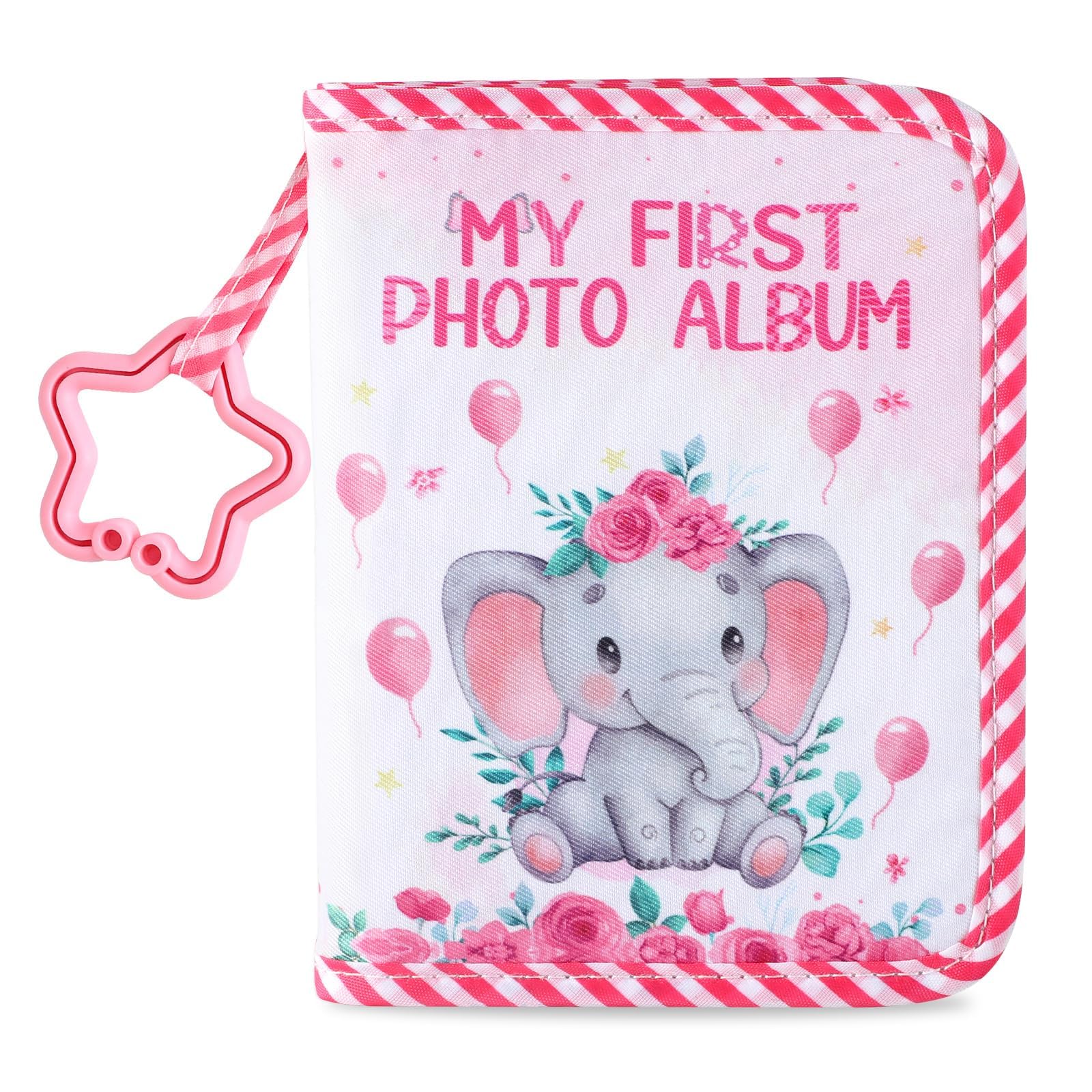 ZOIIWA baby’s first family album pink elephant cover keeps memories vivid