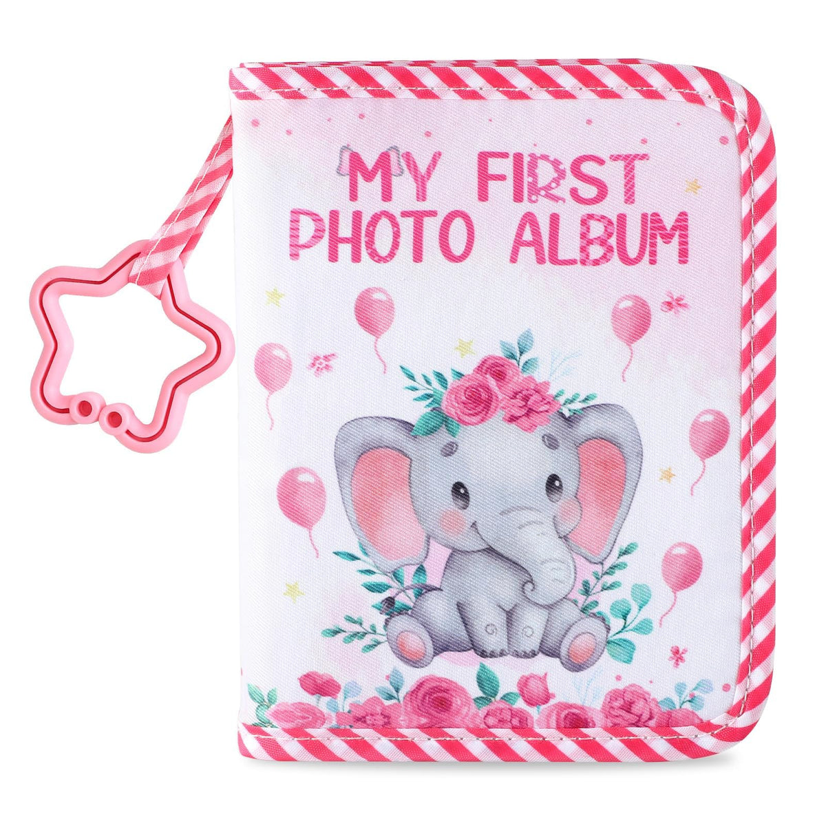 ZOIIWA baby’s first family album pink elephant cover keeps memories vivid