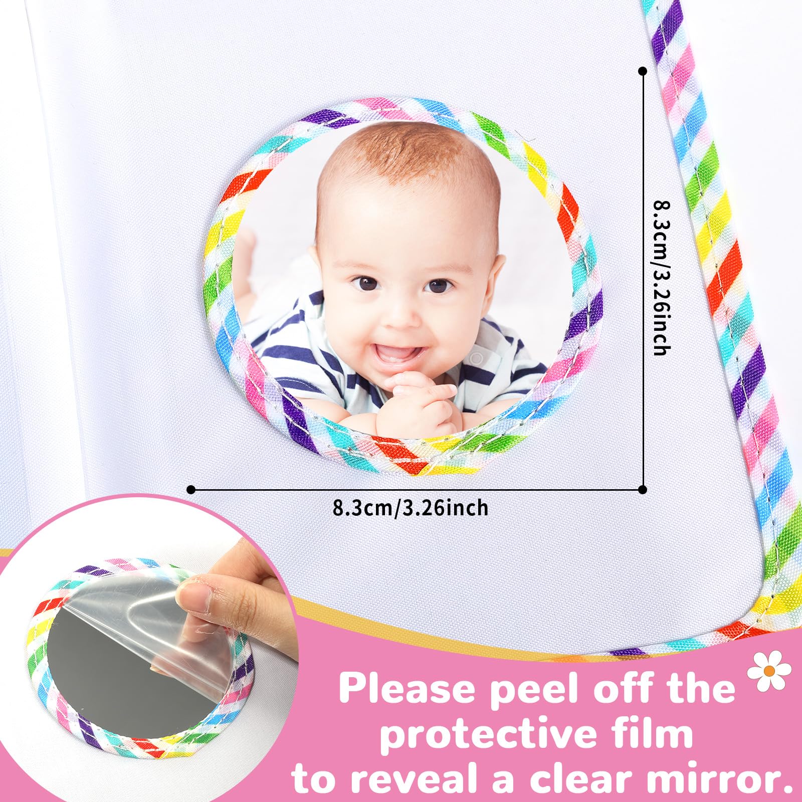 ZOIIWA vibrant rainbow pattern cover details highlight a cheerful keepsake design.