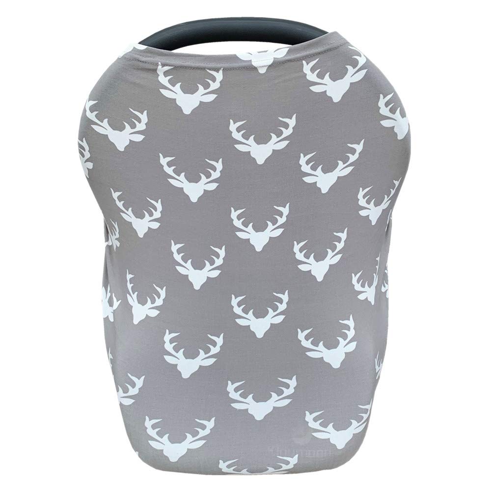 ZOLLEFY baby seat cover with deer print protects from wind and sun