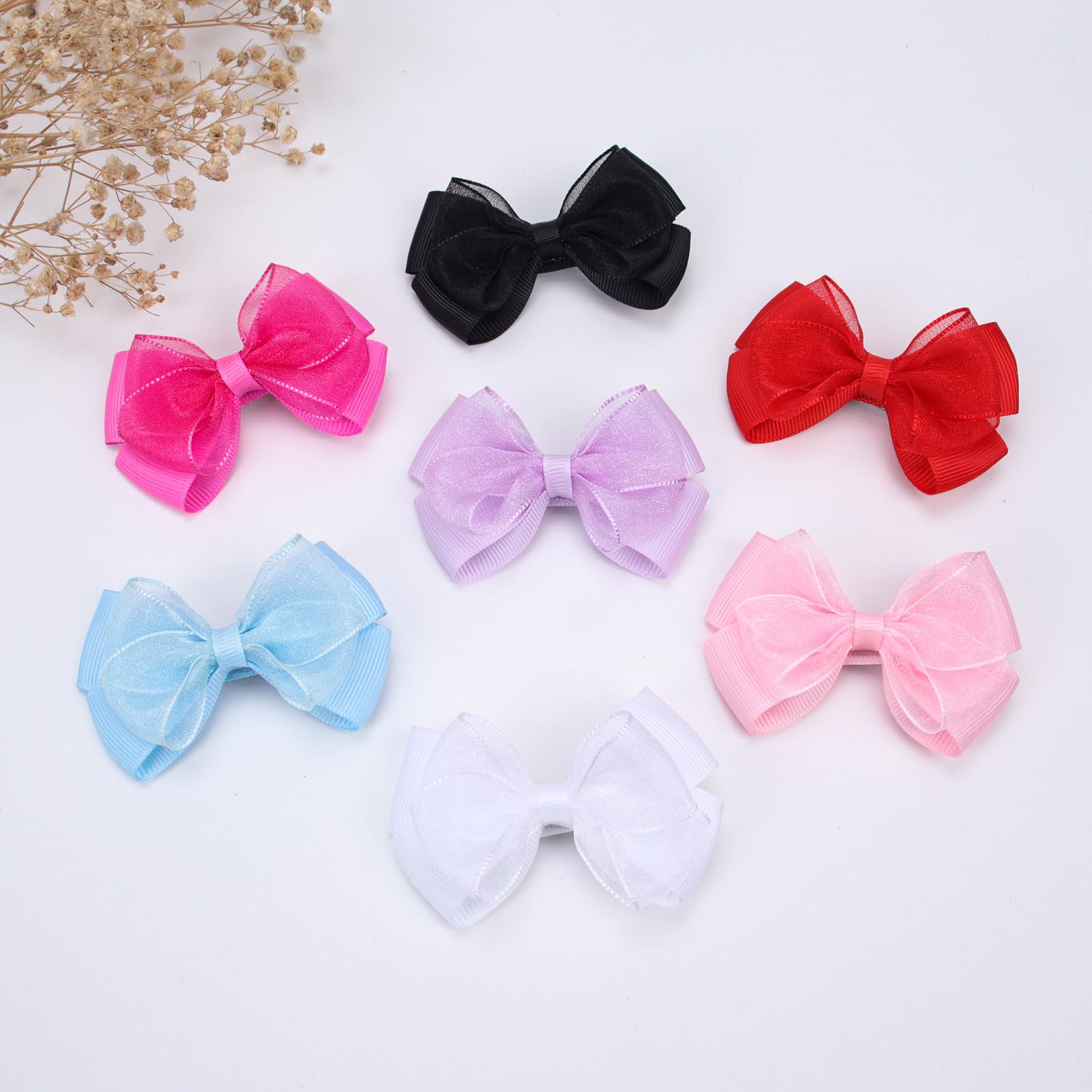 Zolyco gift-ready white bow clips set for birthdays and holidays
