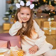 Zolyco handmade white organza bow clip, durable edge and craftsmanship