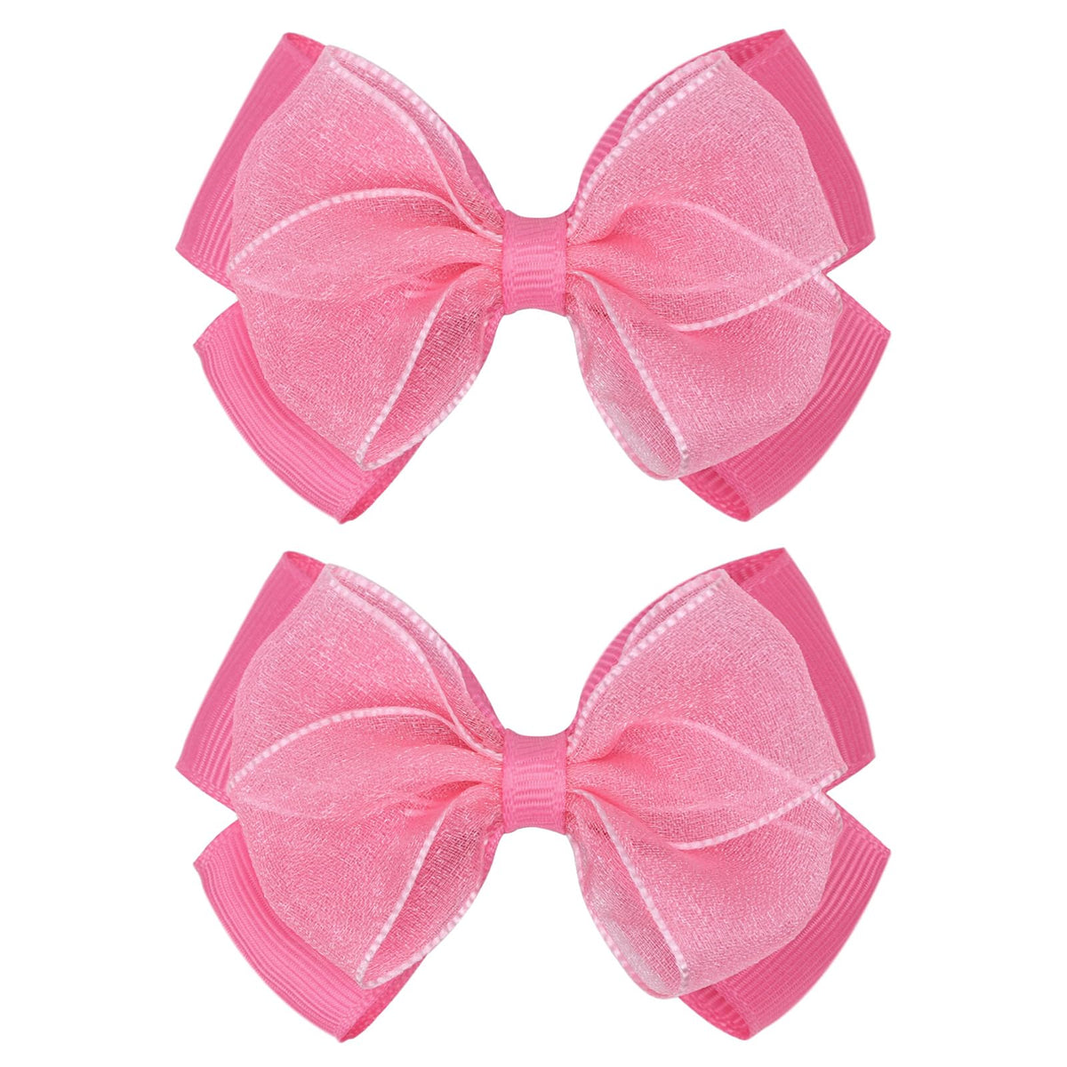 Zolyco Tiny 3-Inch Organza Double Bow Clip for baby girl, adds cute, secure style