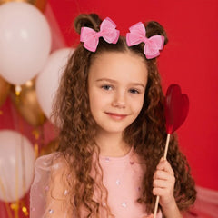 Zolyco Tiny 3-Inch Organza Double Bow Clip for toddlers, enhances daily outfits
