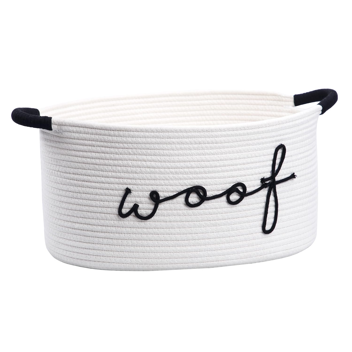 ZOMBATI dog toy basket woven cotton rope for tidy toy storage