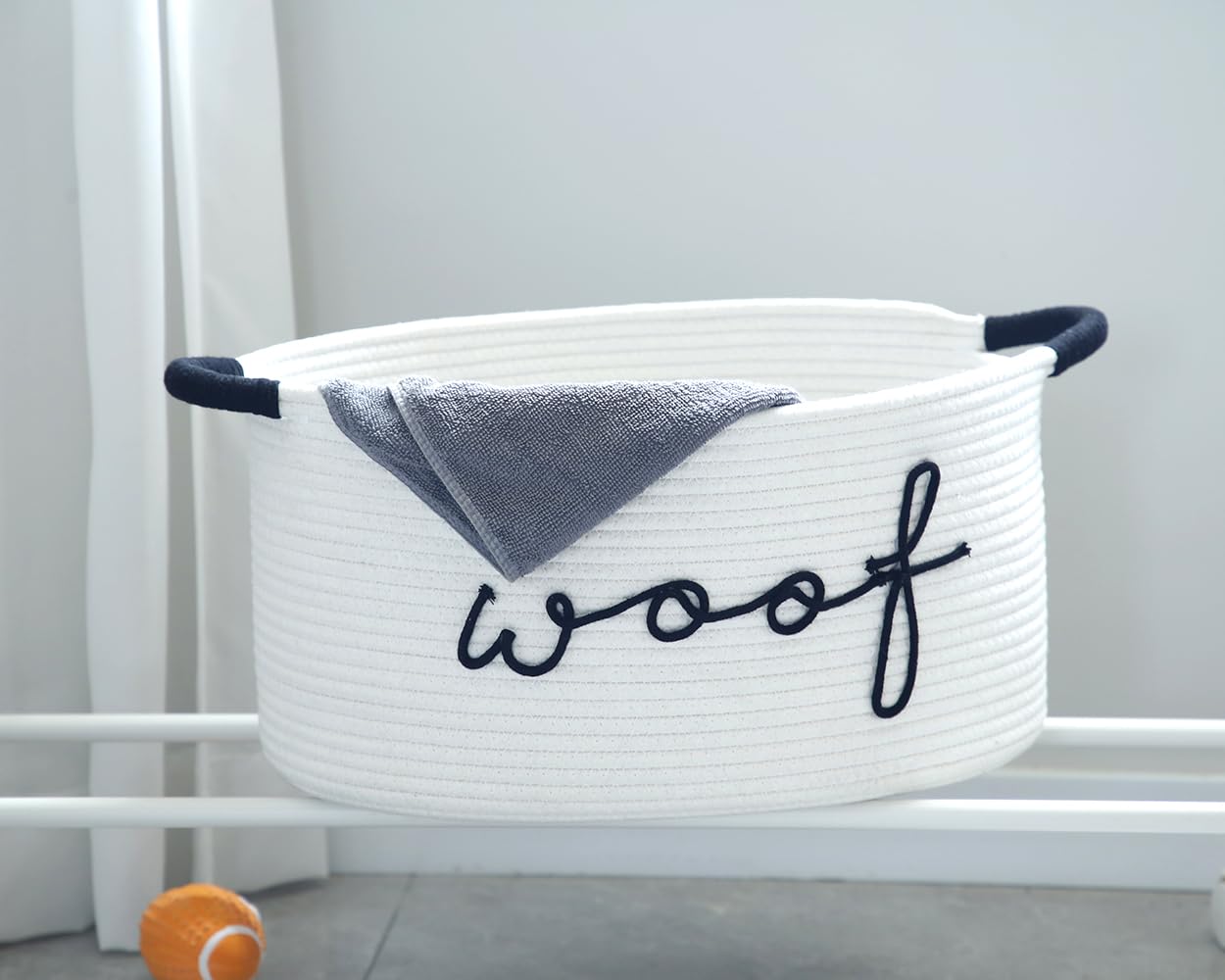 ZOMBATI pet organizer in grey-white fits decor and stores toys