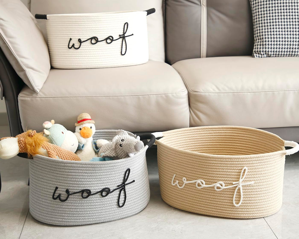 zombati woof basket front view showcases woven rope strength for reliable organization
