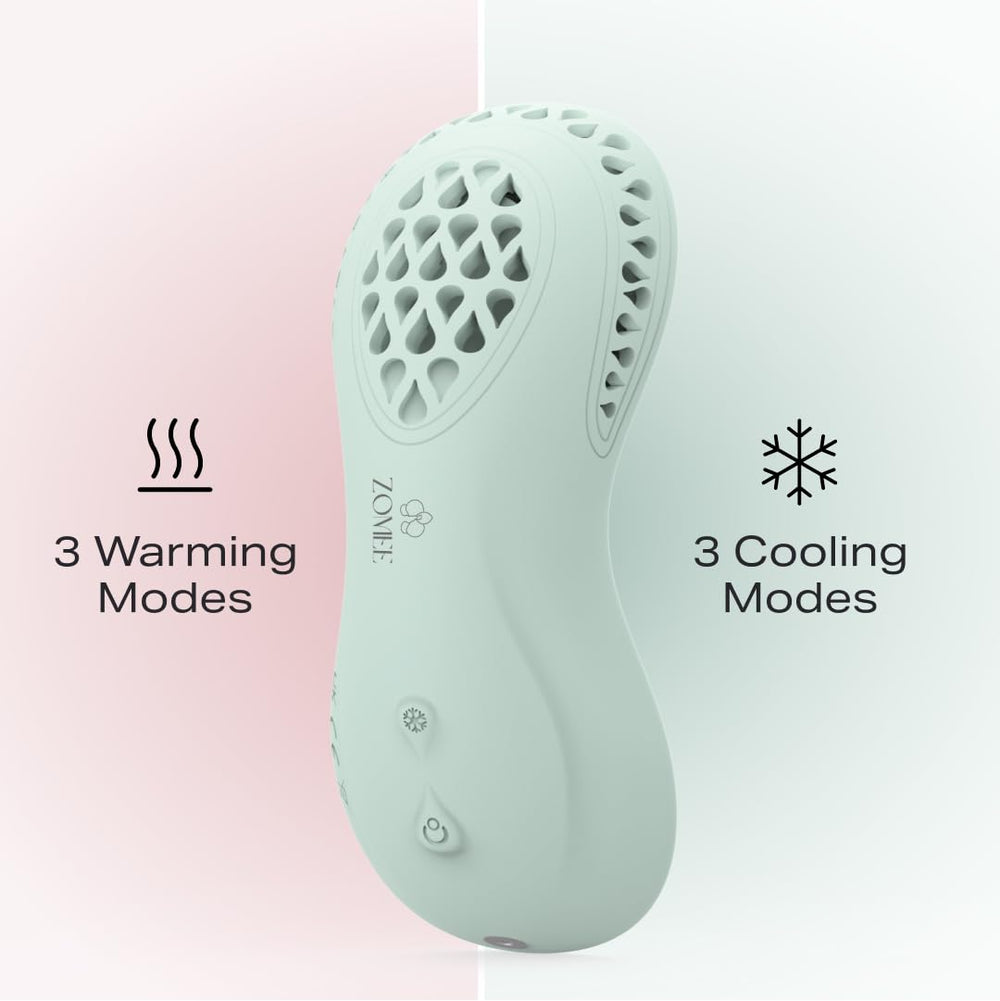 Zomee 3-in-1 Lactation Massager in cooling mode delivers gentle relief for tenderness.