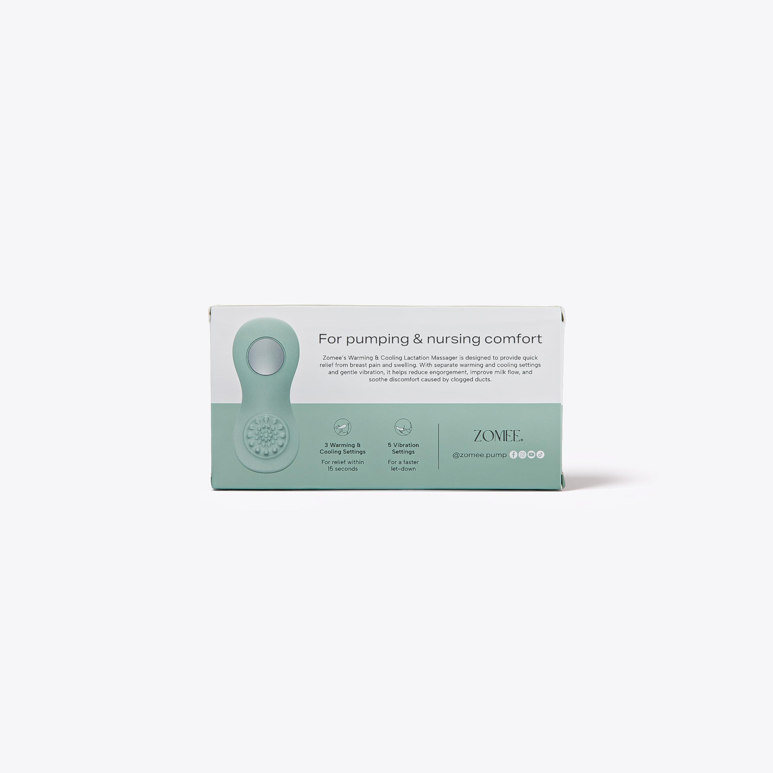 Zomee rechargeable massager with USB charging keeps you powered on the go.